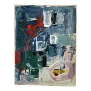 Original Contemporary Abstract Acrylic Painting on Paper. C.2019 Untitled