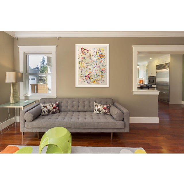 Acrylic and mixed media on paper Edition: Unique, Unframed Werfel employs expressive, lyrical gestures that create bursts...