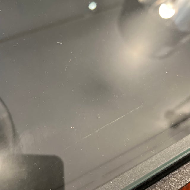 Crate & Barrel Ventana Iron + Glass Console For Sale - Image 12 of 12