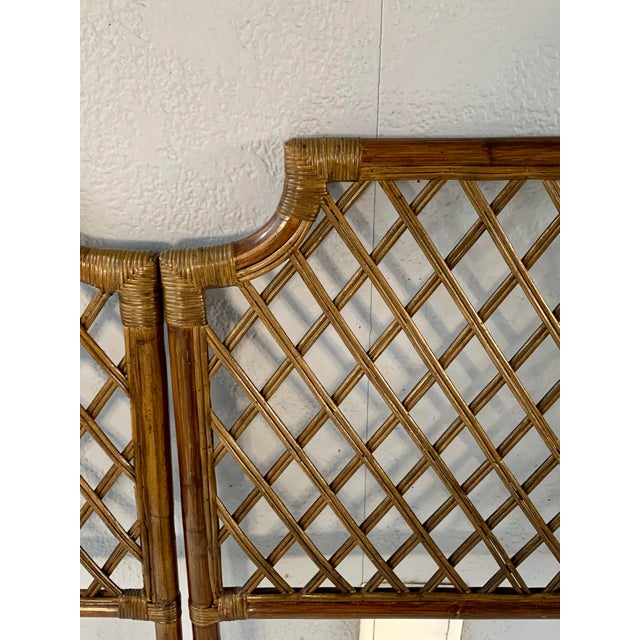 Vintage Chinoiserie Bamboo Rattan Headboards a Pair Chairish