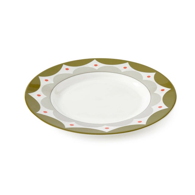 English Spode Kit Kemp Geo Geo Salad Plate 8.75", Set of 4 For Sale - Image 3 of 6