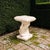 White 1960s Hollywood Regency Cast Cement Garden Stool or Table With Classical Child Figure and Lion For Sale - Image 8 of 9