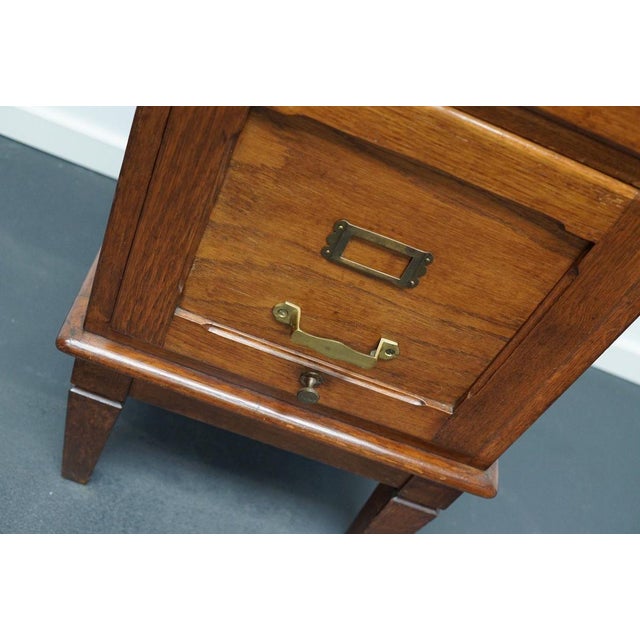 French Oak Apothecary Cabinet / Filing Cabinet, 1920s For Sale - Image 8 of 16