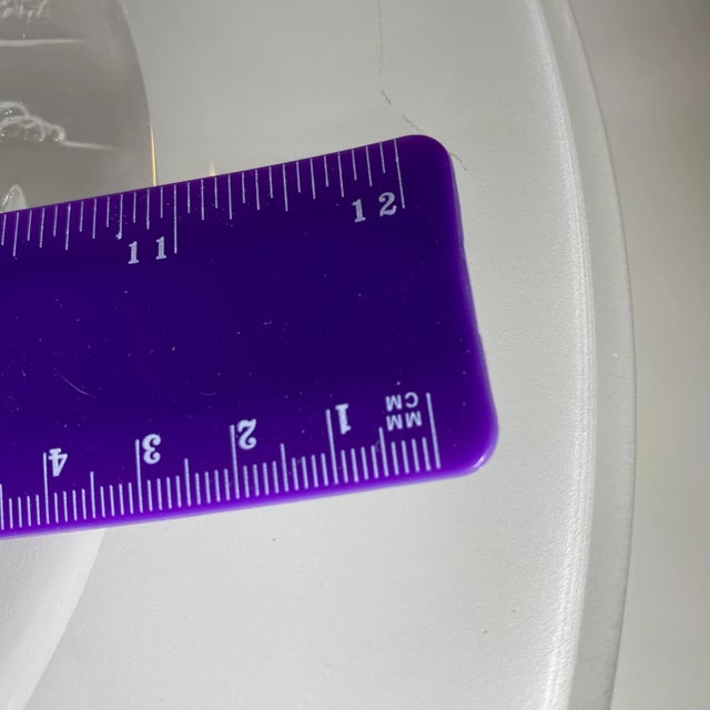 Transparent Vintage Mikasa Walther Christmas Glass Footed Cake Plate For Sale - Image 8 of 10