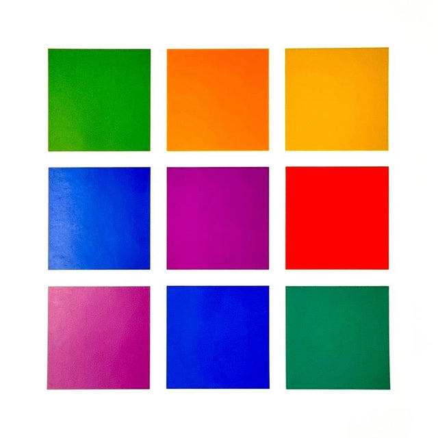 Jo Delahaut Untitled (chromatic series), 1983 Original silkscreen print Publisher: Jo Delahaut and Act III Good condition...