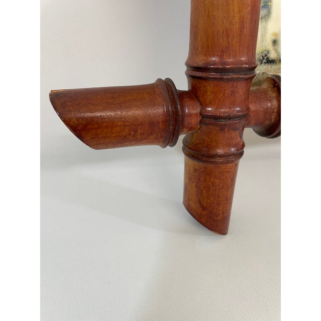 Auburn Large 19th Century Antique French Faux Bamboo Wall Mirror For Sale - Image 8 of 18