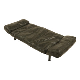 Daybed in Black Leather by Zanotta, 1990s For Sale
