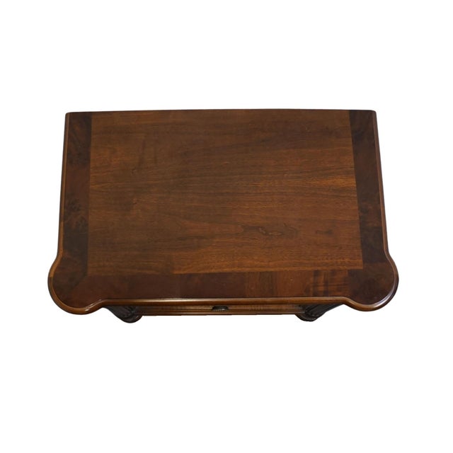 Late 20th Century Stanley Furniture Solid Cherry Italian Inspired Traditional 28" Three Drawer Nightstand For Sale - Image 9 of 13