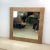 Vintage Square Textile Finish Wall Mirror For Sale - Image 4 of 12