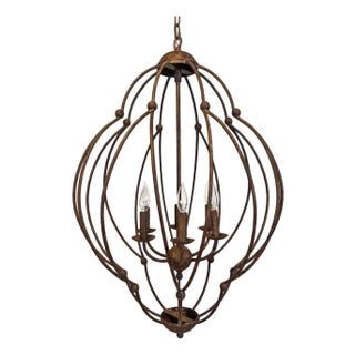 Mediterranean Whitney Iron Chandelier For Sale