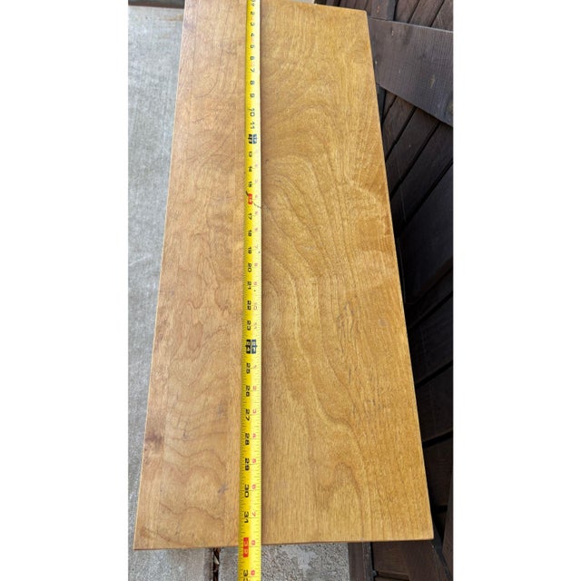 Vintage Mid Century Modern Style Wood Open Bookshelf Display Shelf For Sale In Dallas - Image 6 of 10