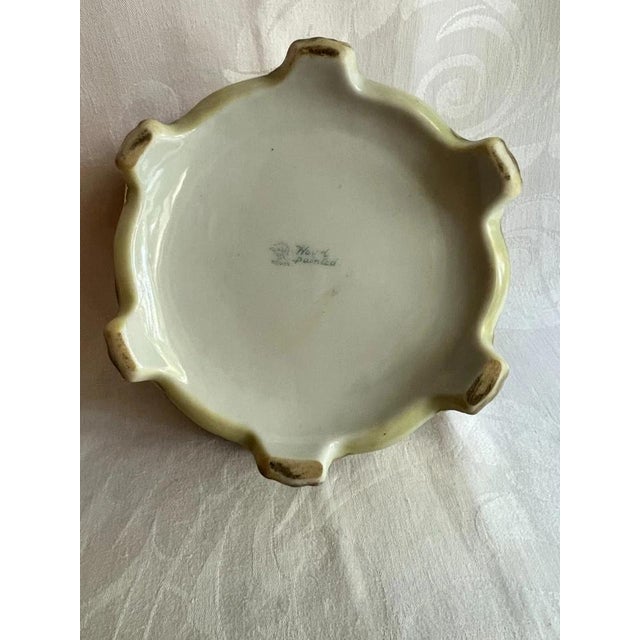 Metal Antique Nippon Morimura Floral Moriage Biscuit Jar, Gold & Mauve For Sale - Image 7 of 15