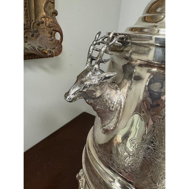 Early 20th Century VIntage Silver-Plated Coffee and Tea Urn With Exceptional Decorative Details For Sale - Image 5 of 8