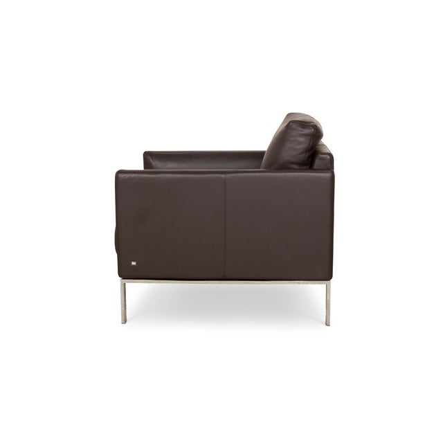 Cara Leather Armchair in Brown from Rolf Benz For Sale - Image 9 of 11