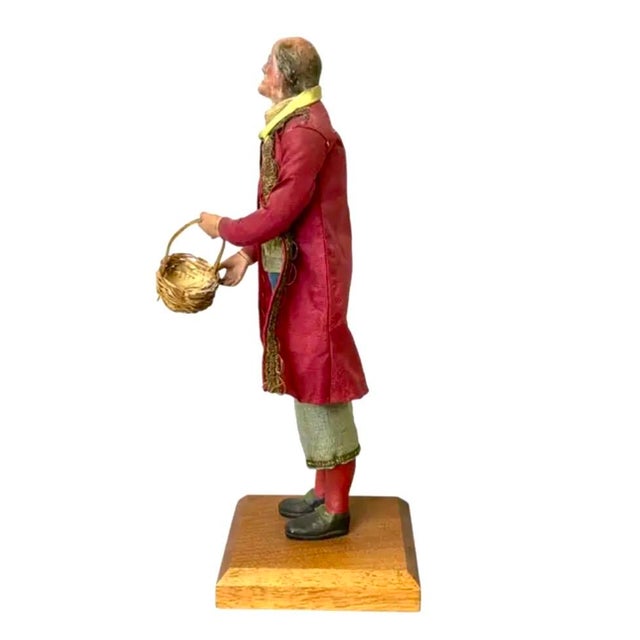 18th Century Neapolitan Crèche Figure, Terracotta & Wood Elderly Man For Sale In Tampa - Image 6 of 10