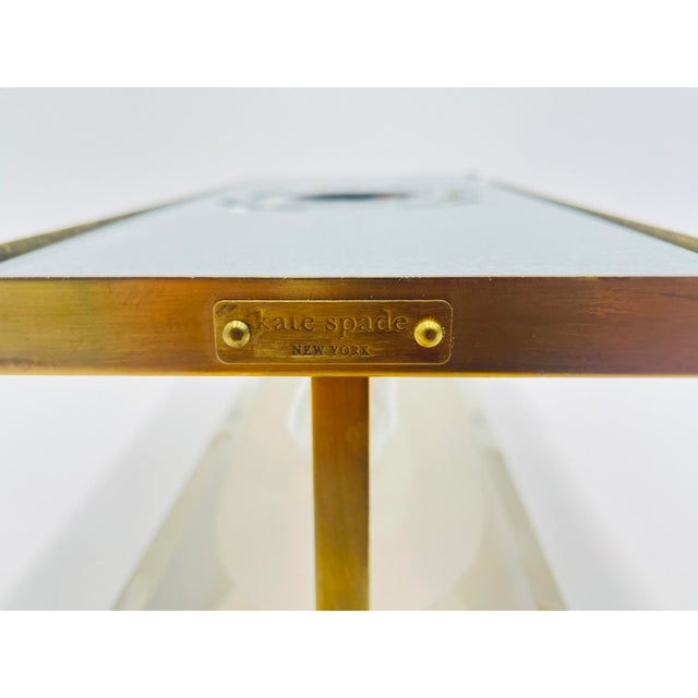 Hollywood Regency Kate Spade New York “Castle Peak” Brass & Crystal Wall Sconce For Sale - Image 10 of 16