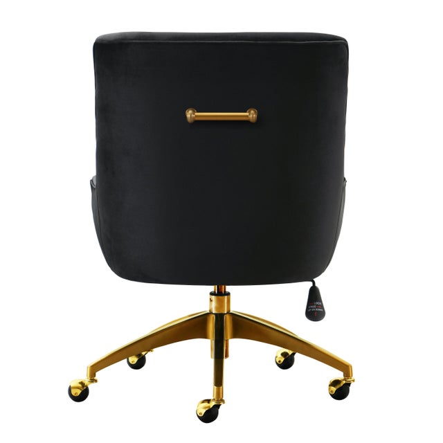 Transitional Beatrix Black Office Swivel Chair For Sale - Image 3 of 8