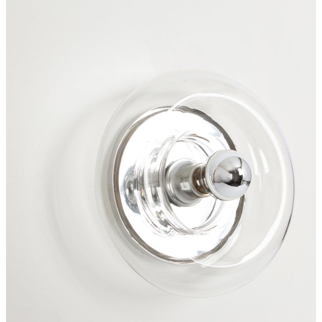 Clear Glass Doughnut Shape Wall Light by Doria, Germany, 1960s For Sale - Image 8 of 13