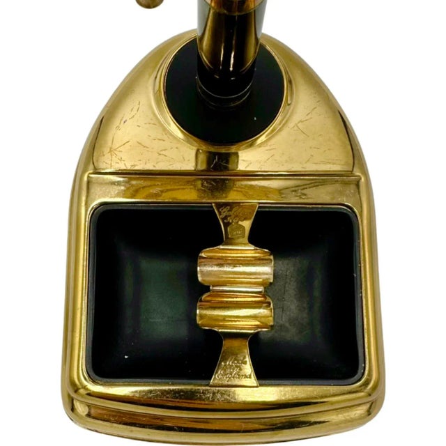 Gold Vintage Golden Age Cigarette Holder Dispenser Lamp Metal For Sale - Image 8 of 12