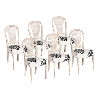 Circa 1900 Jansen Louis XVI Style Dining Chairs, France, Set of 6 For Sale