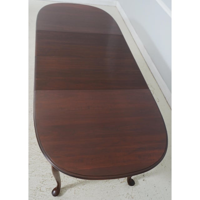 Ethan Allen Queen Anne Cherry Dining Room Table For Sale - Image 13 of 18
