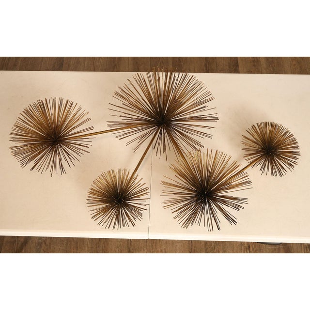 High Quality Vintage Wall-Hanging Steel Sculpture of Sea Urchin Group by Curtis Jere (American, 20th C.)