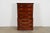 1980s Baker Furniture Georgian Carved Mahogany Eight-Drawer Highboy Dresser For Sale - Image 5 of 13