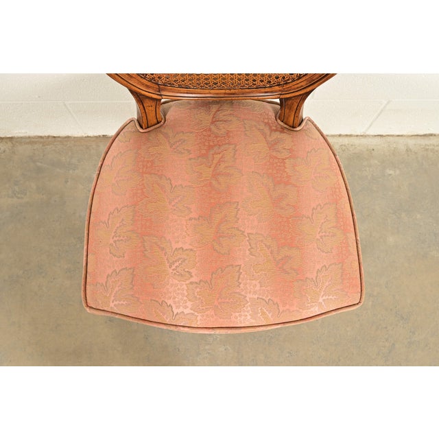 Wood Karges French Regency Louis XVI Carved Walnut Cane Back Side Chairs or Dining Chairs, Pair For Sale - Image 7 of 13