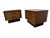 Lane Furniture Mid-Century Modern Lane Walnut & Rosewood Nightstands - Set of 2 - Refinished! For Sale - Image 4 of 11