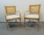 Wood Modern Rattan & Iron Arm Chairs - a Pair For Sale - Image 7 of 7