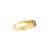 Contemporary Amethyst Diamond Halo Ring 14k Yellow Gold, Size 5 For Sale - Image 3 of 4