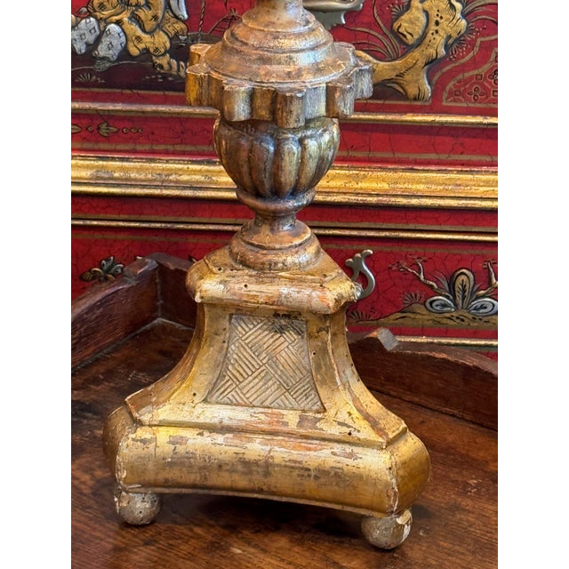 19th Century Silver Gilt Candlesticks For Sale - Image 9 of 16