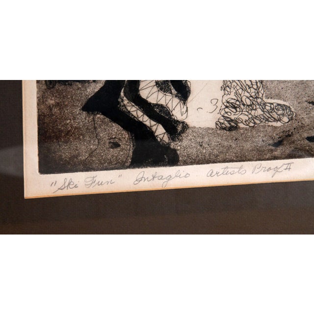 Mid Century Modernist Intaglio Etching Print on Paper by Maryellen Shafer For Sale - Image 4 of 10