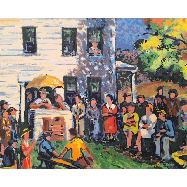 1946 Serigraph "Vermont Auction" by Harry Shokler For Sale - Image 4 of 6