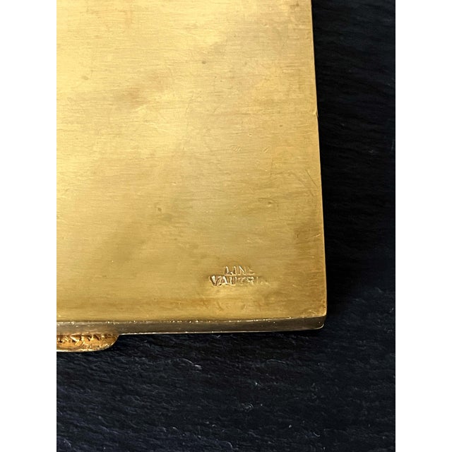 Metal Gilded Bronze Box with Poem by French Art Jeweler Line Vautrin For Sale - Image 7 of 10