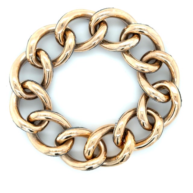 Pomellato, Silver-Topped, 18k Rose Gold and Brown Diamond Tango Bracelet, 14cttw For Sale - Image 4 of 9