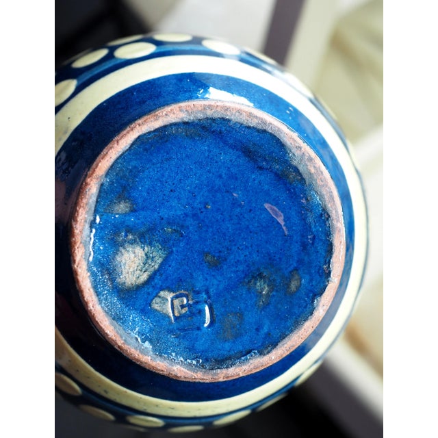 Early 20th French Folk Art Deco Paul Jacquet Spotted Deco Jug For Sale - Image 10 of 11