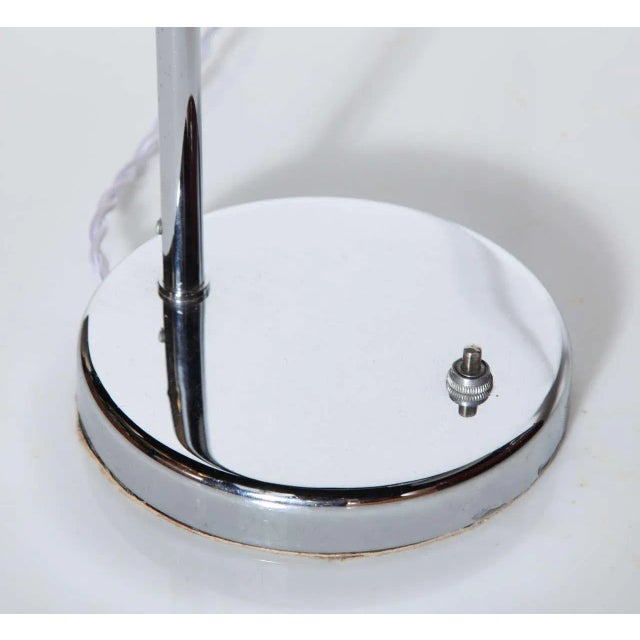 1960s Nessen Studios Adjustable Chrome Desk Lamp With White Shade, 1960's For Sale - Image 5 of 8