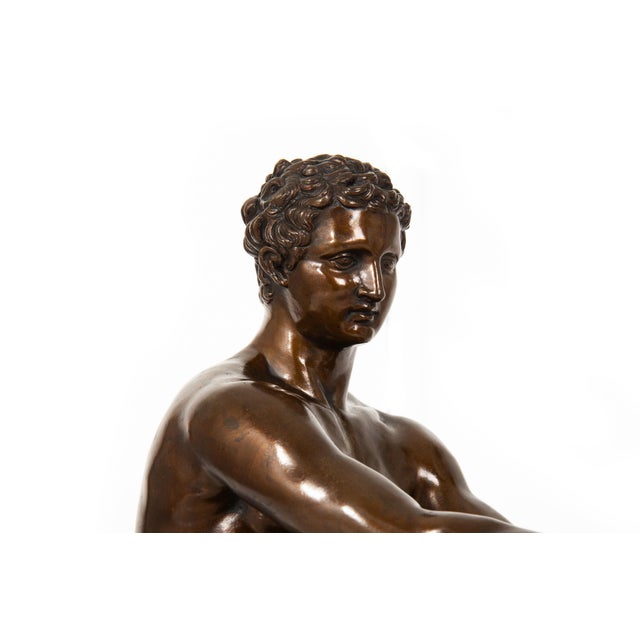 Grand Tour 19th Century Italian Bronze Sculpture Ludovisi Mars After Antique For Sale - Image 6 of 17