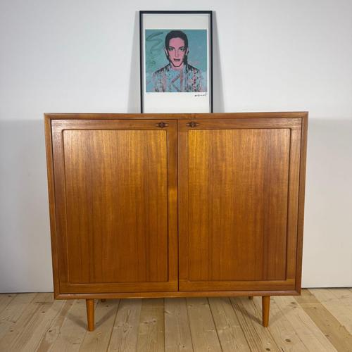 Tall Teak Sideboard by H.W. Klein for Bramin, Denmark For Sale - Image 6 of 7