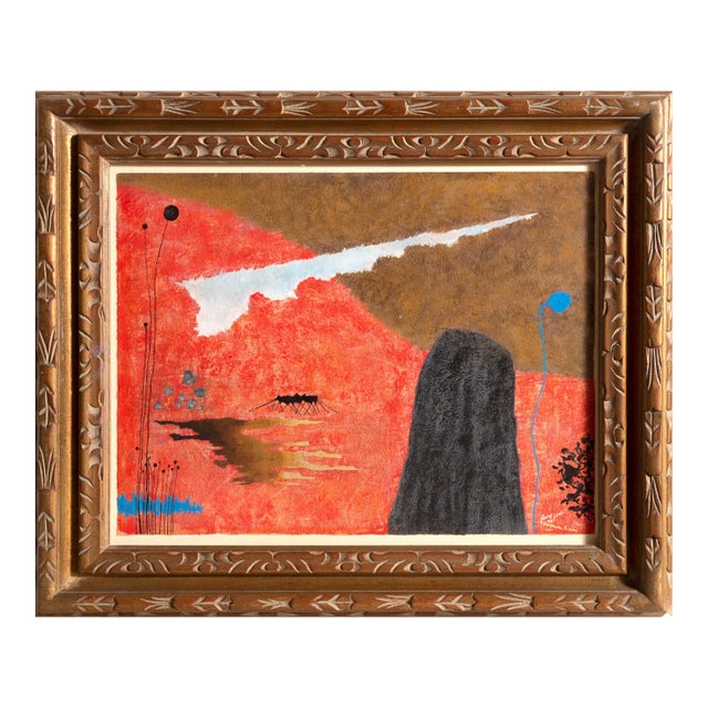 Yohanan Simon, Landscape, Gouache Painting For Sale