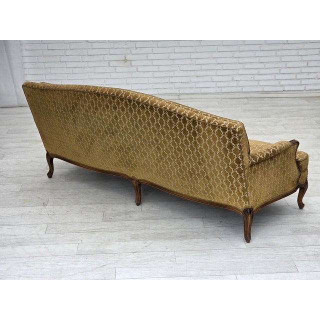 Vintage Danish Three-Seater Sofa in Furniture Velour, 1950s For Sale - Image 12 of 18