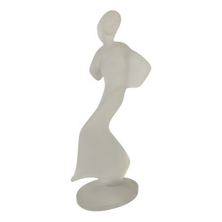 Art Deco Figure by Curt Schlevogt & Ida Schwetz Lehmann for Jablonce Glassworks, 1937 For Sale