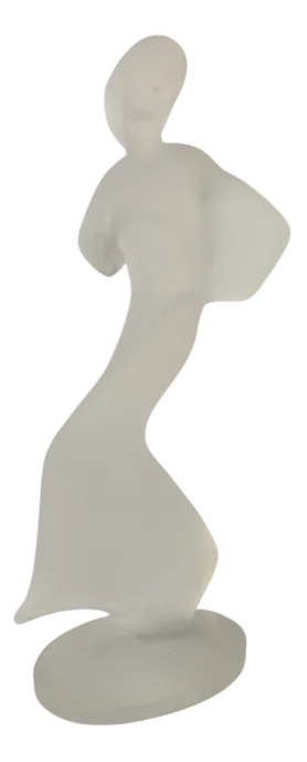 Art Deco Figure by Curt Schlevogt & Ida Schwetz Lehmann for Jablonce Glassworks, 1937