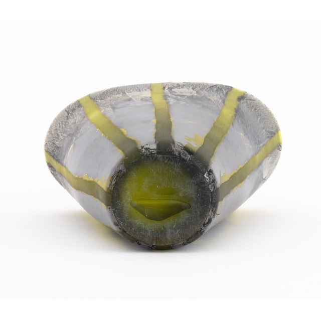 Adam Aaronson Silver Striped Glass Vase, 2001 For Sale - Image 14 of 14