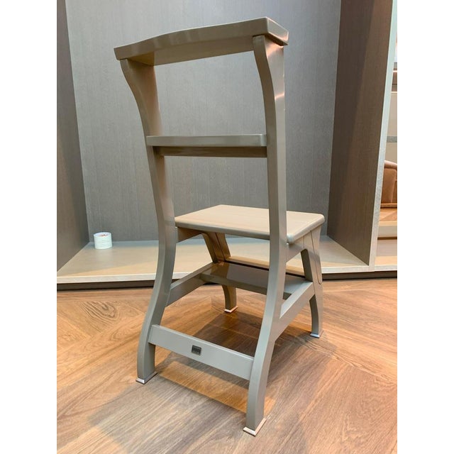 Ladder Chair in Greige Lacquer from Promemoria, Italy, 2018 For Sale - Image 4 of 10