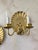 Brass Mid Century Hollywood Regency Style Brass Shell Two Light Electric Wall Sconce - A Pair For Sale - Image 8 of 11