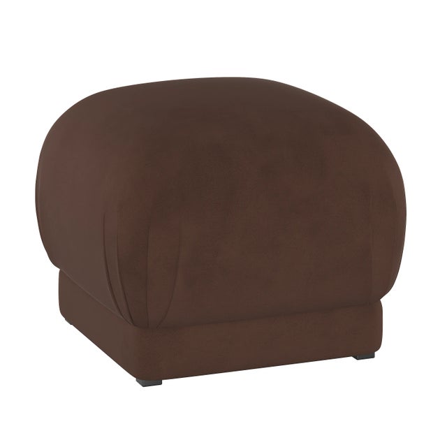Cloth & Company Lyra Ottoman in Chocolate Classic Velvet For Sale - Image 4 of 4