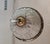 French, Brass Crystal Beaded Dome Light. It has 4 sockets for E 26 bulb. Brass frame beaded basket. Flush Mount.