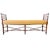 1960s French Regency Faux Bamboo Window Bench in Gold Floral Damask For Sale - Image 9 of 9